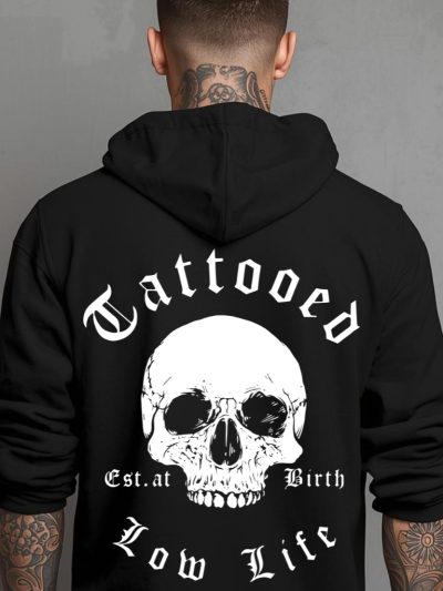 Tattooed Low Life Hoodie Svart