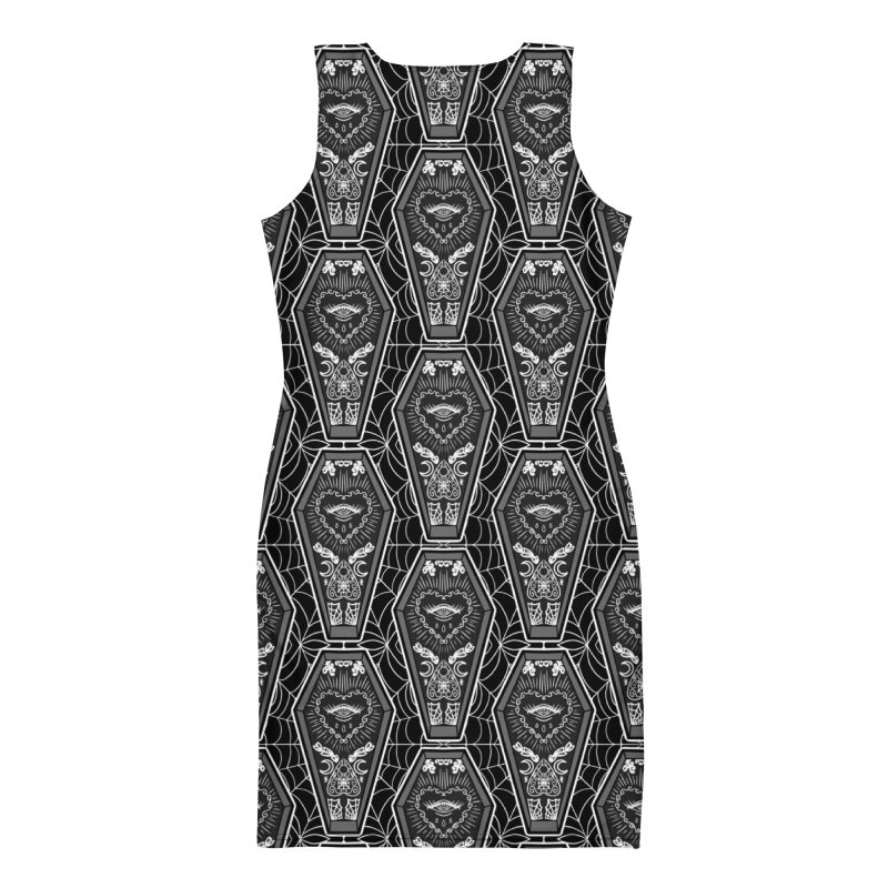Goth Coffin Bodycon Klänning - Bild 7