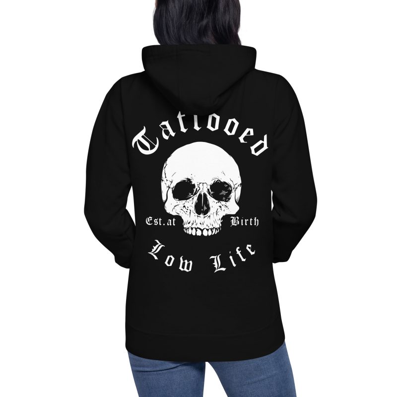 Tattooed Low Life Hoodie Svart - Bild 2