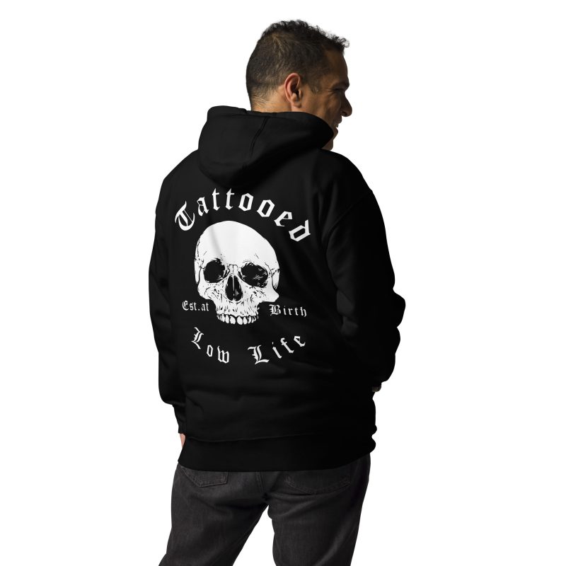 Tattooed Low Life Hoodie Svart - Bild 3