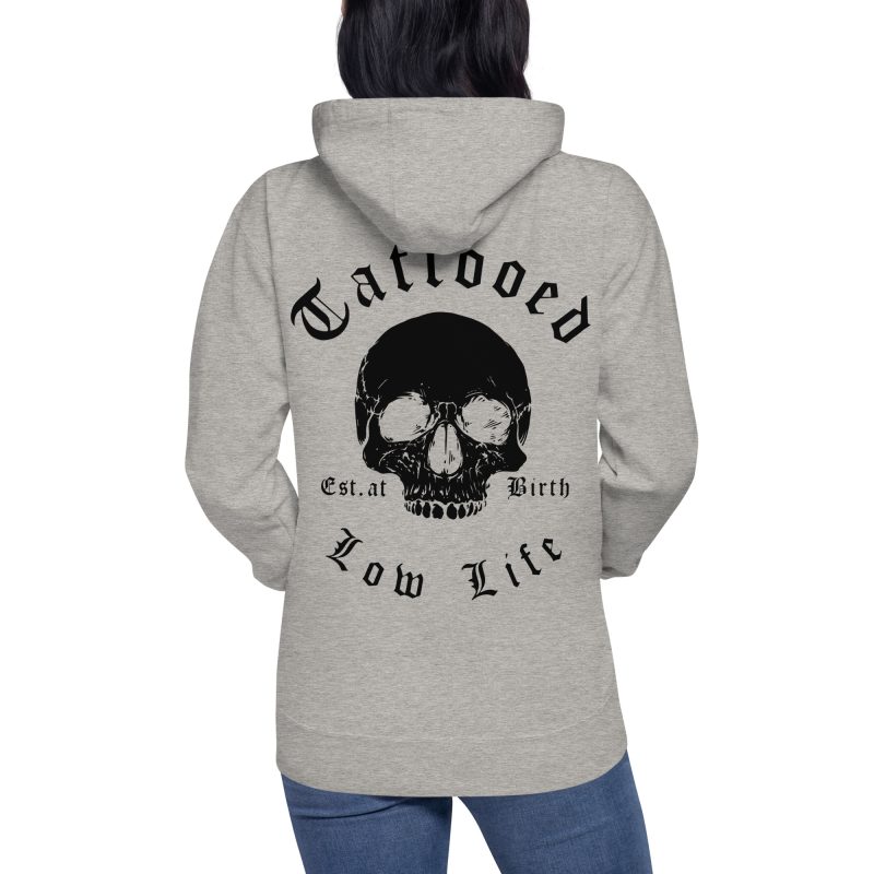 Tattooed Low Life Hoodie Grå - Bild 2