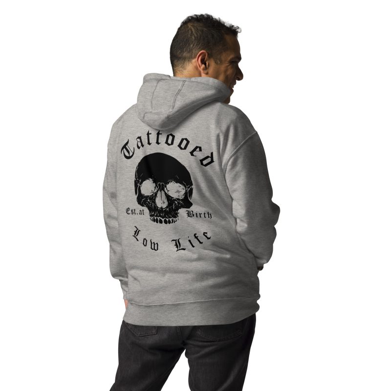 Tattooed Low Life Hoodie Grå - Bild 3