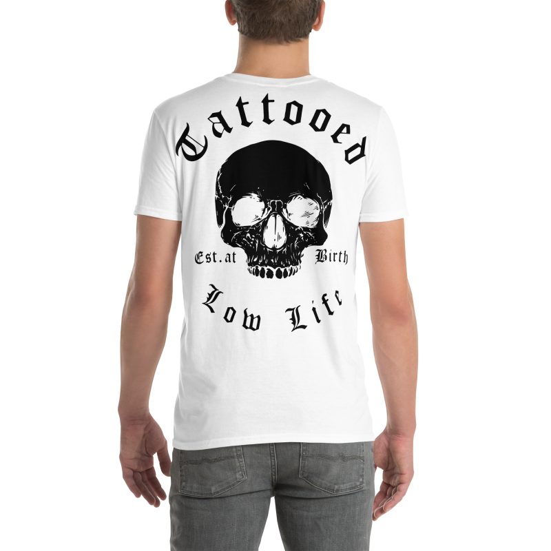 Tattooed Low Life T-shirt Vit [Ryggtryck] - Bild 2