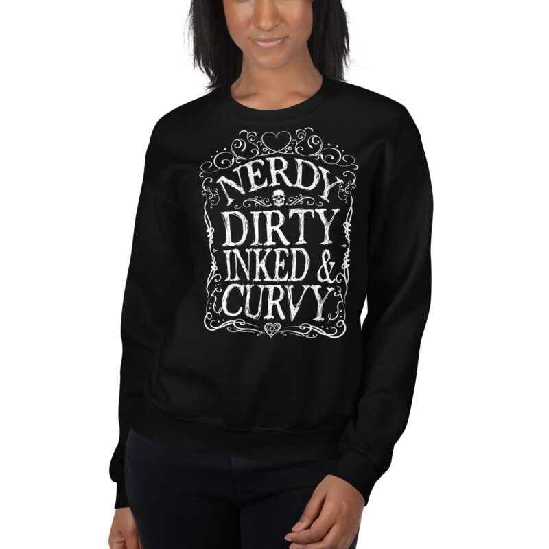 Nerdy, Dirty, Inked & Curvy Sweatshirt - Bild 2