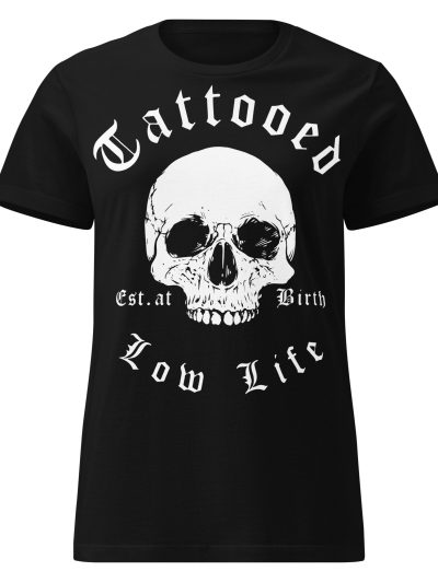 Tattooed Low Life Women's T-shirt Svart