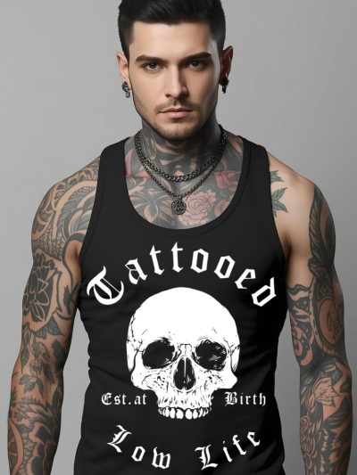 Tattooed Low Life Linne Svart