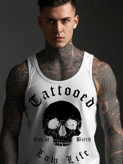 Tattooed Low Life Linne Vit