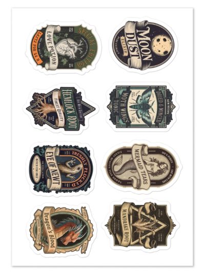 Witchy Potion Labels Sticker Pack 2