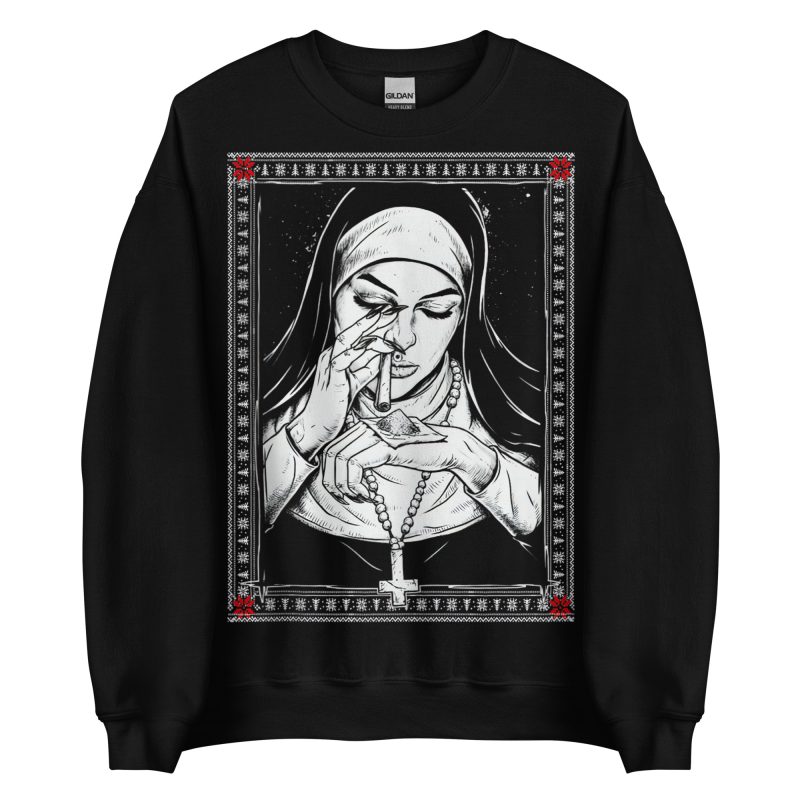 Unholy Nun Christmas Jultröja