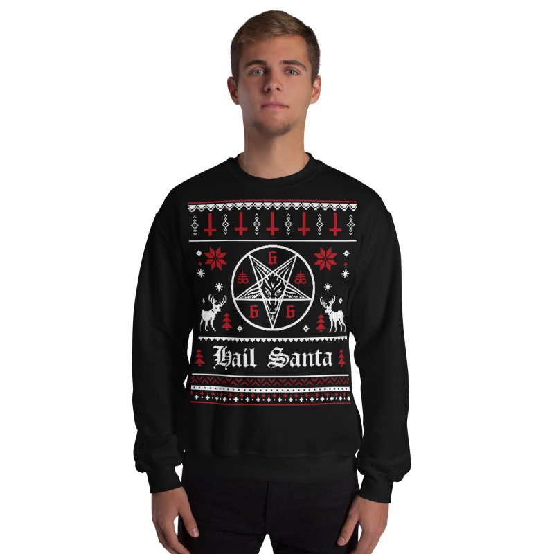 Hail Santa Baphomet Jultröja - Bild 2