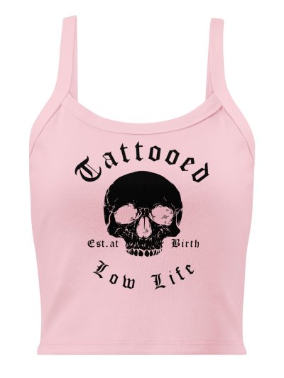 Tattooed Low Life Tank Top Rosa