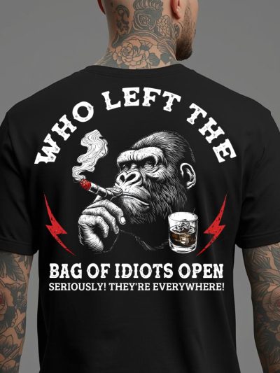 Bag Of Idiots T-shirt Svart [Ryggtryck]
