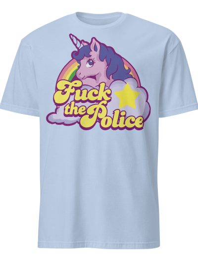 Fuck The Police T-shirt Ljusblå