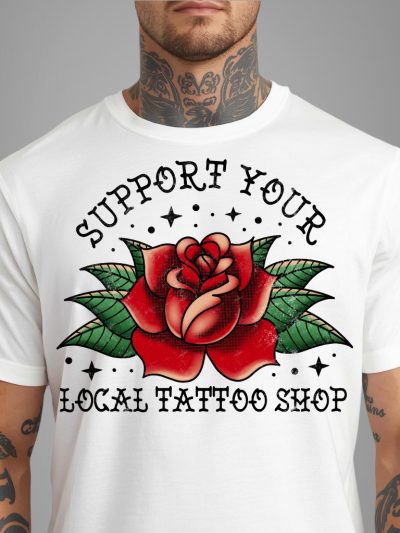 Local Tattoo Shop T-shirt Vit