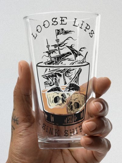Loose Lips Shaker Pint Glas