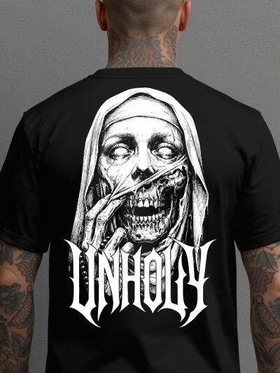 Unholy Skeleton Nun T-shirt [Ryggtryck]