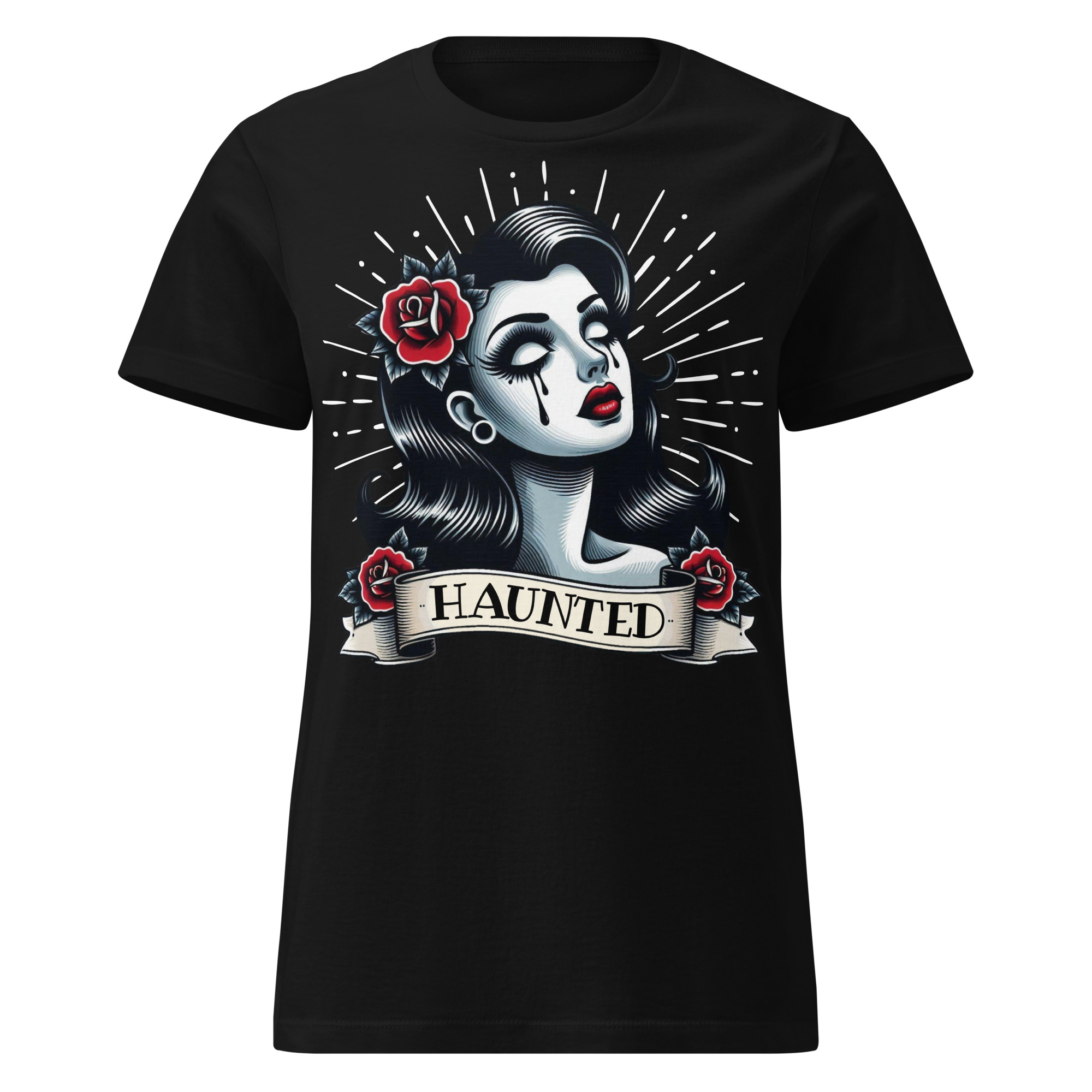 Haunted Women's T-shirt Svart