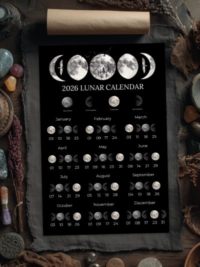 2026 Lunar Calendar Vykort