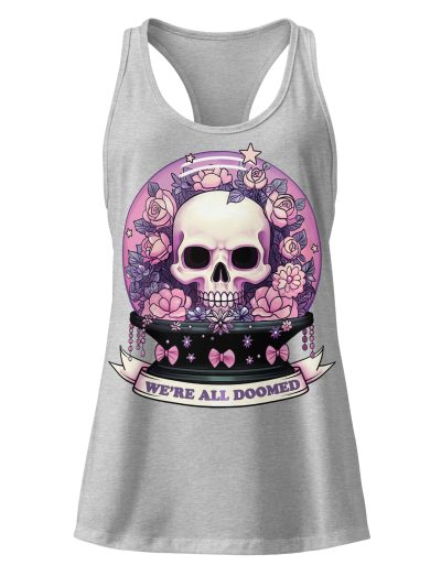 We're All Doomed Racerback Linne