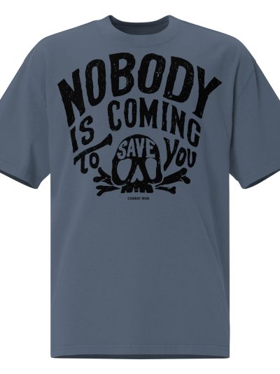 Nobody Is Coming Oversize T-shirt [Indigo]