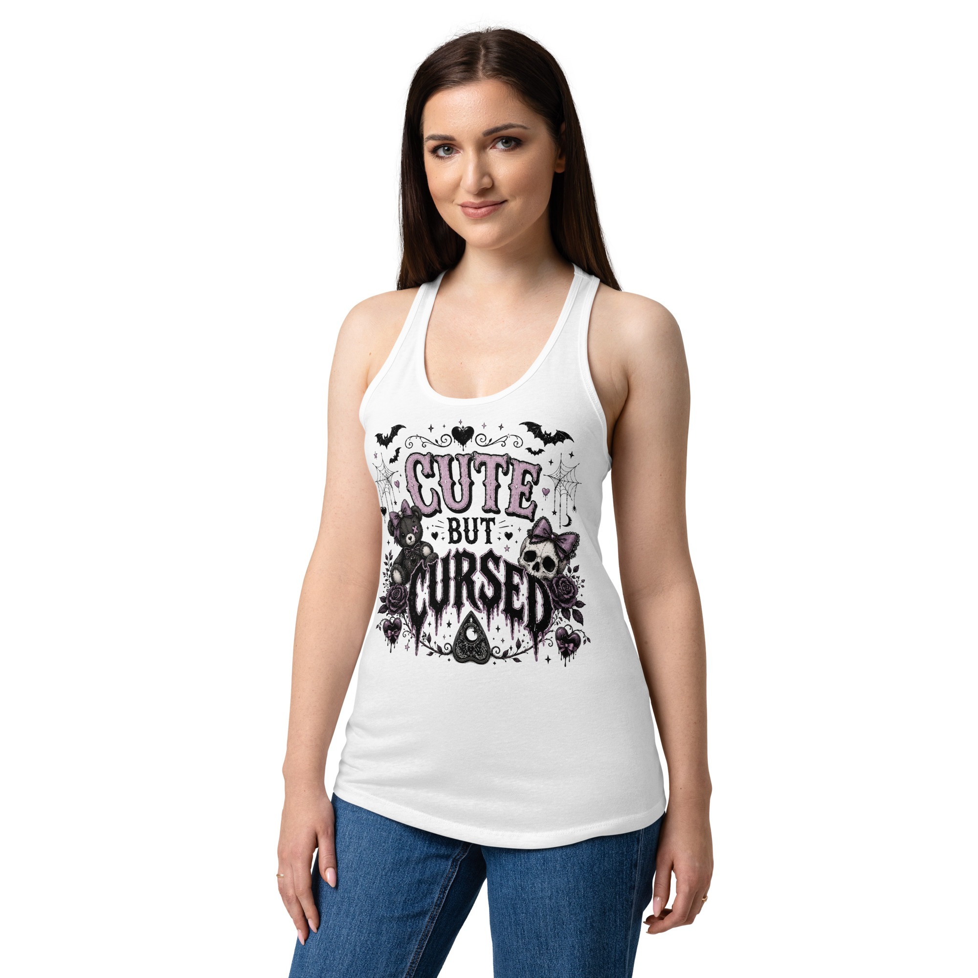 Cute But Cursed Racerback Linne - Bild 2