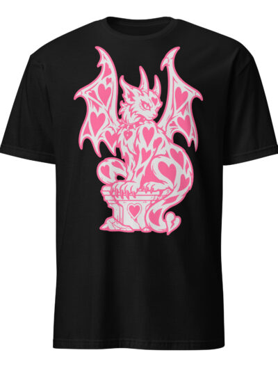 Pink Gargoyle Cat T-shirt