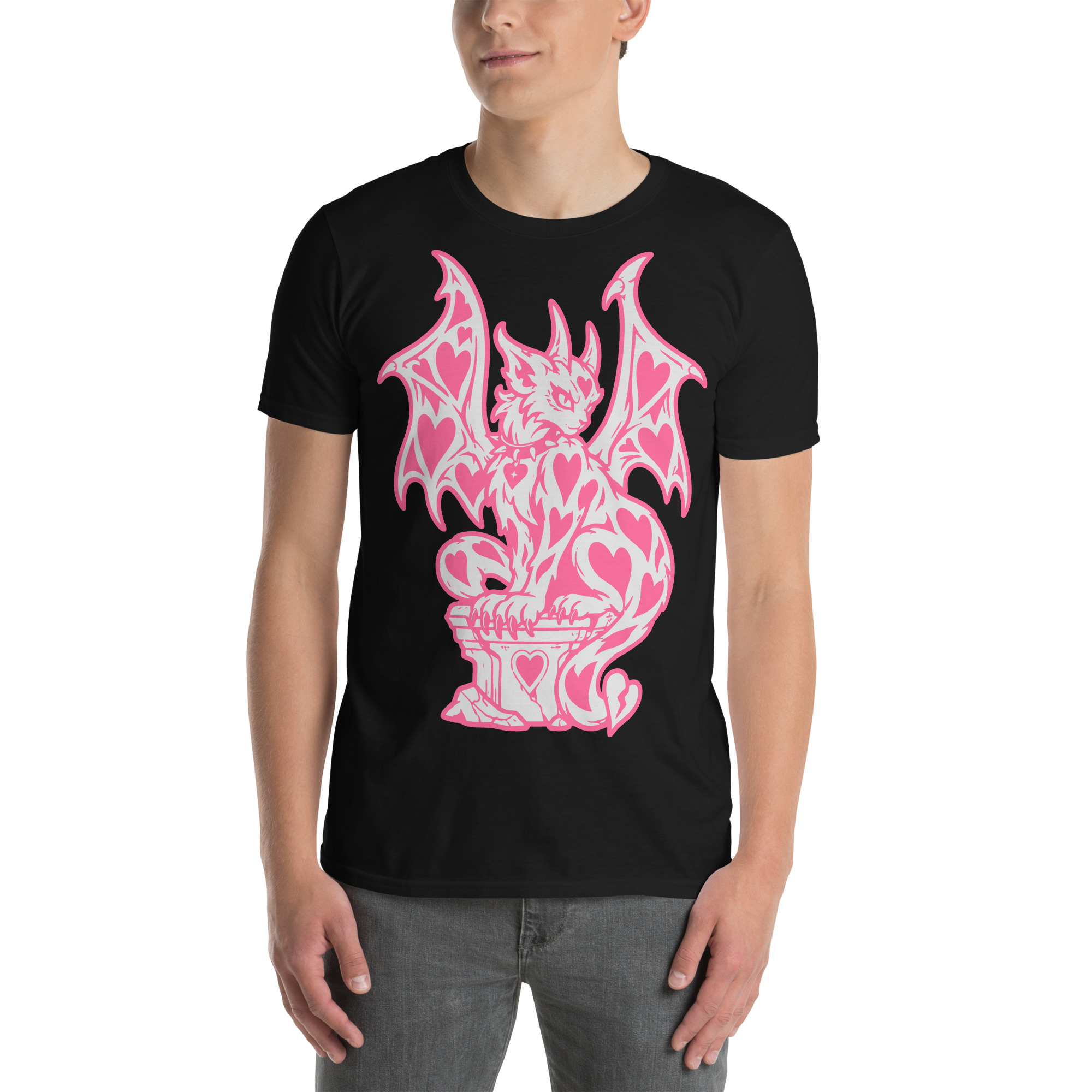 Pink Gargoyle Cat T-shirt - Bild 2
