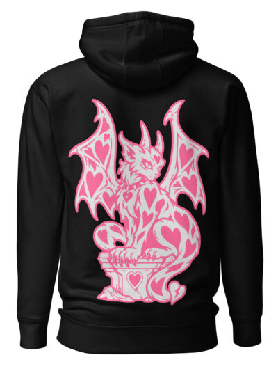Pink Gargoyle Cat Hoodie