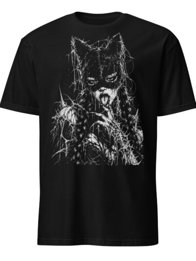 Gothic Cat Mask T-shirt