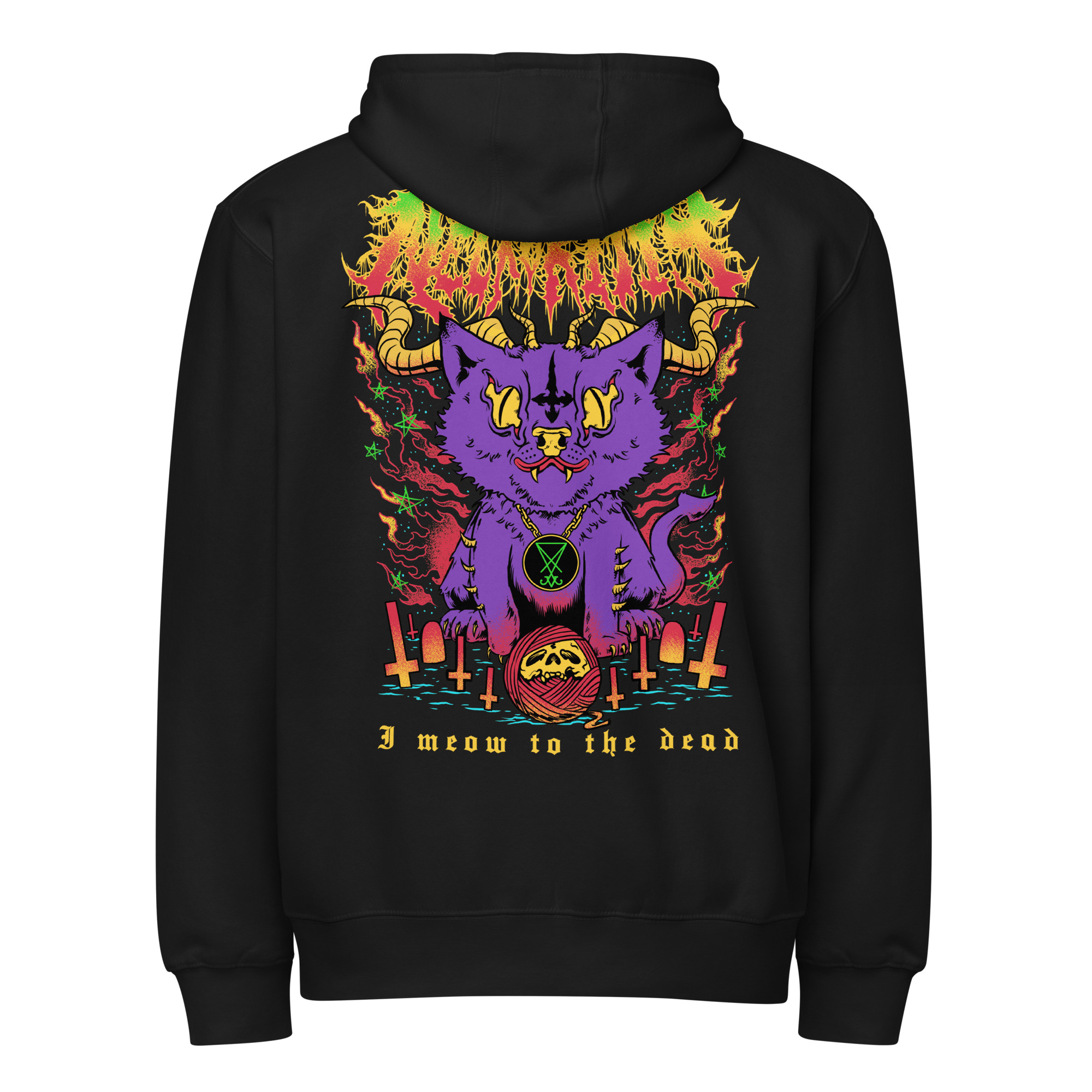 Meow To The Dead Premium Zip Hoodie