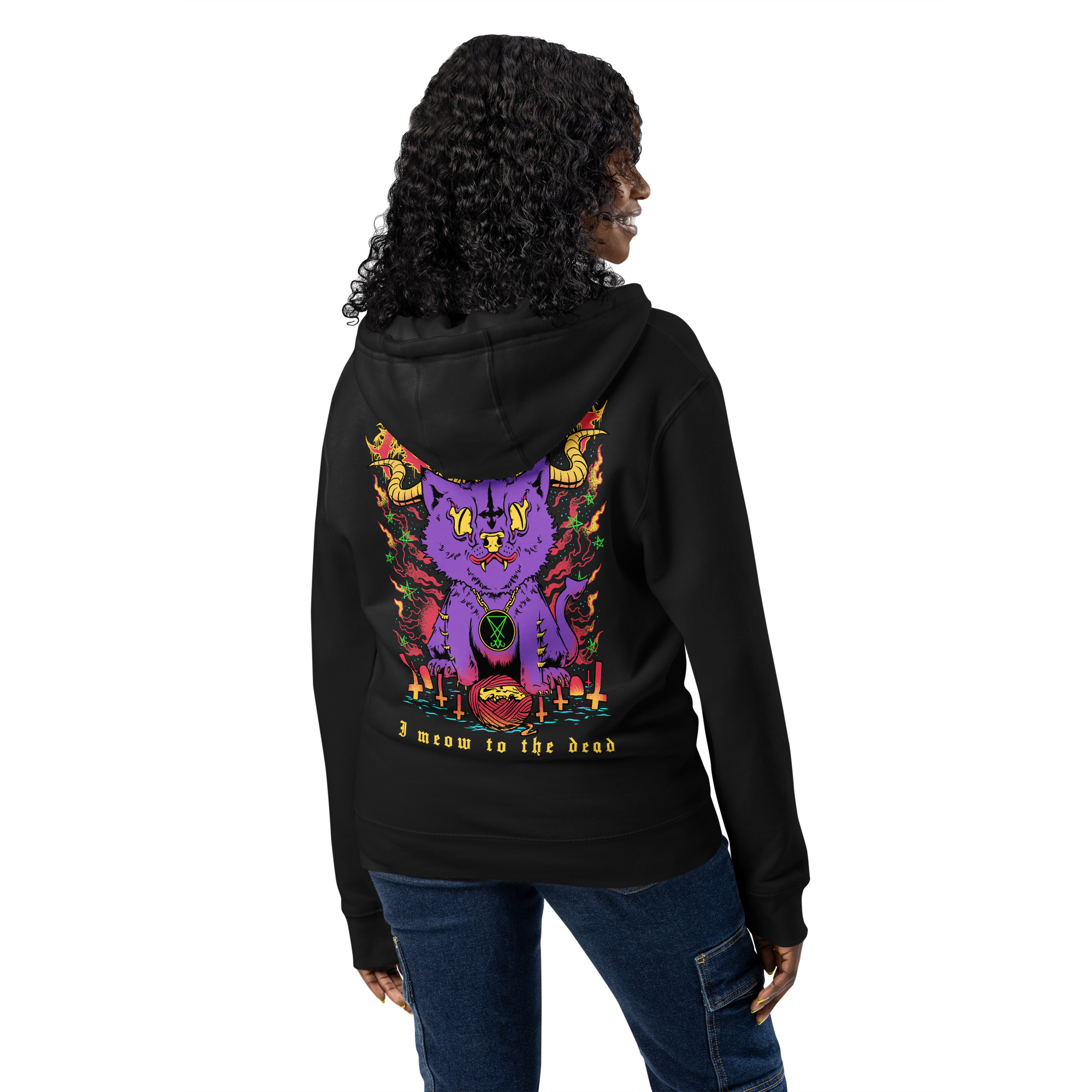Meow To The Dead Premium Zip Hoodie - Bild 2