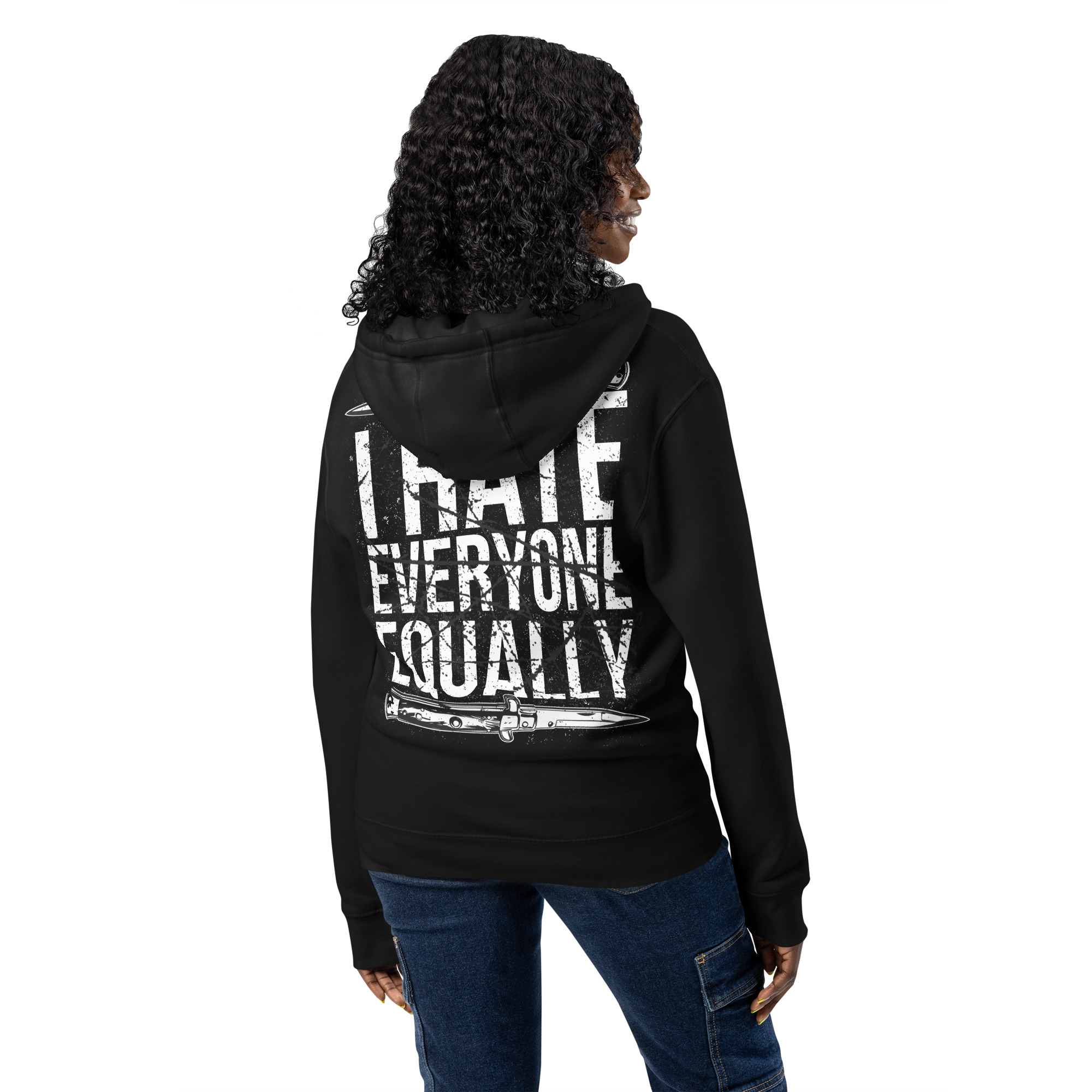 I Hate Everyone Equally Premium Zip Hoodie - Bild 2