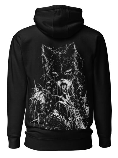 Gothic Cat Mask Hoodie