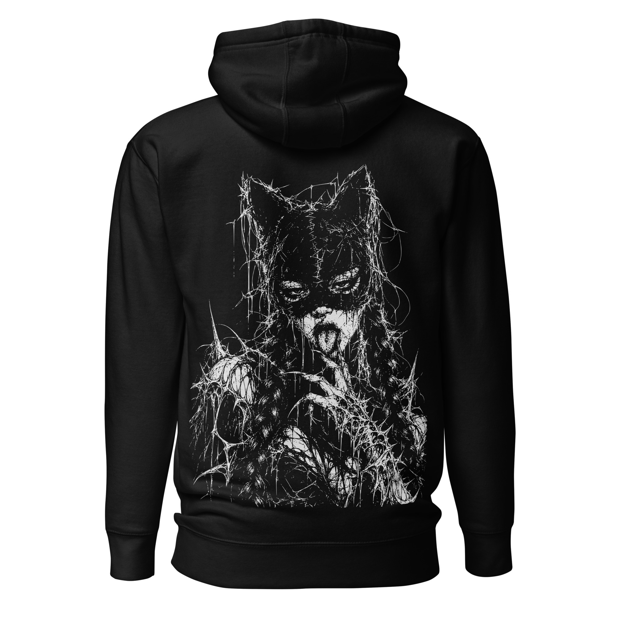 Gothic Cat Mask Hoodie