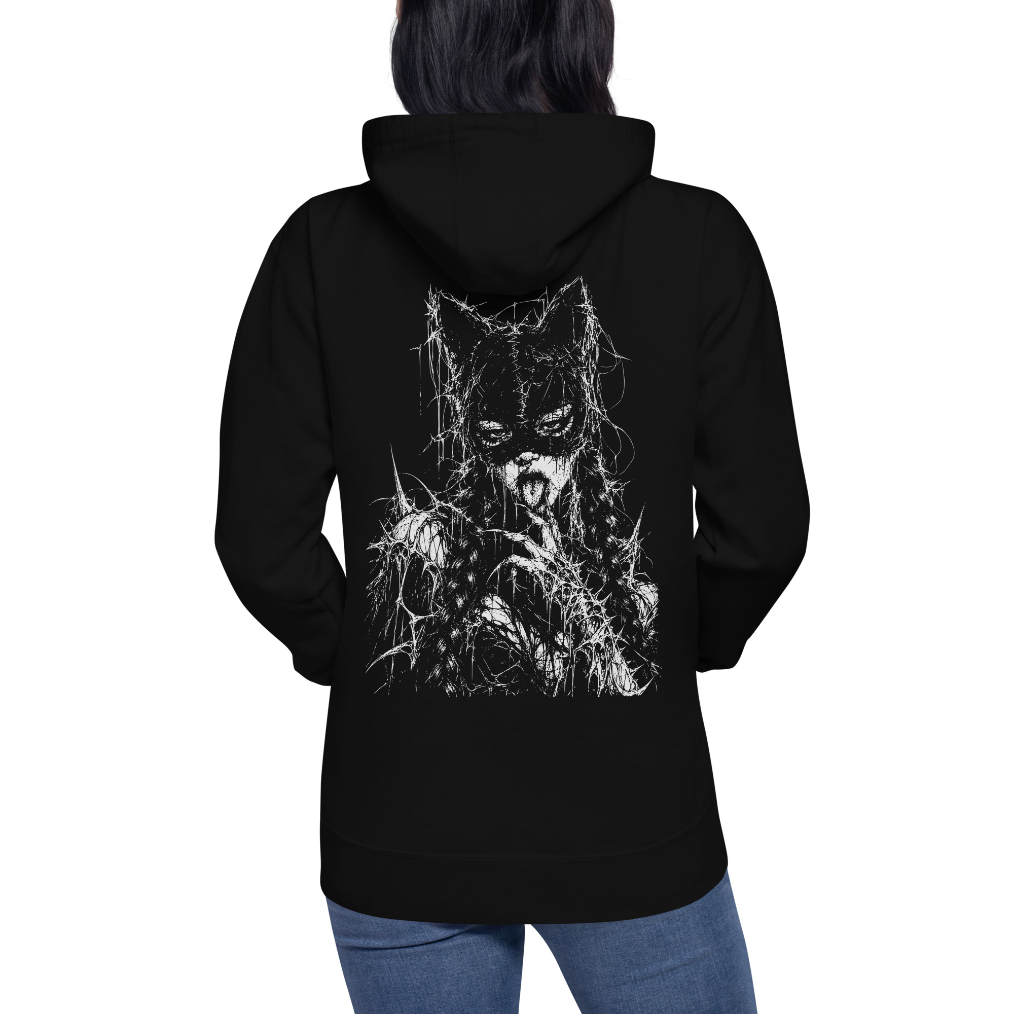 Gothic Cat Mask Hoodie - Bild 2