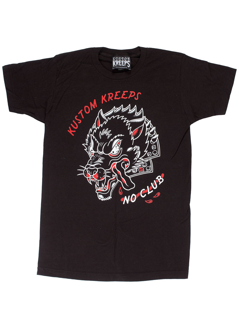 KUSTOM KREEPS - No Club Wolf T-shirt